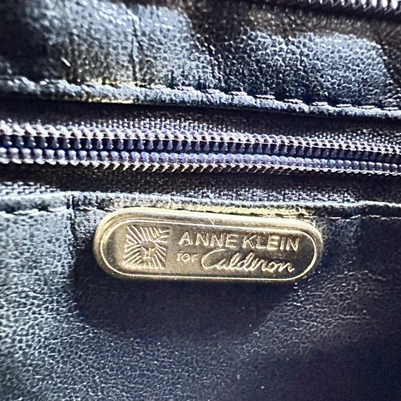 VTG Anne Klein For Calderon Handbag Women Black Bag Crossbody Shoulder Clutch - Picture 4 of 10